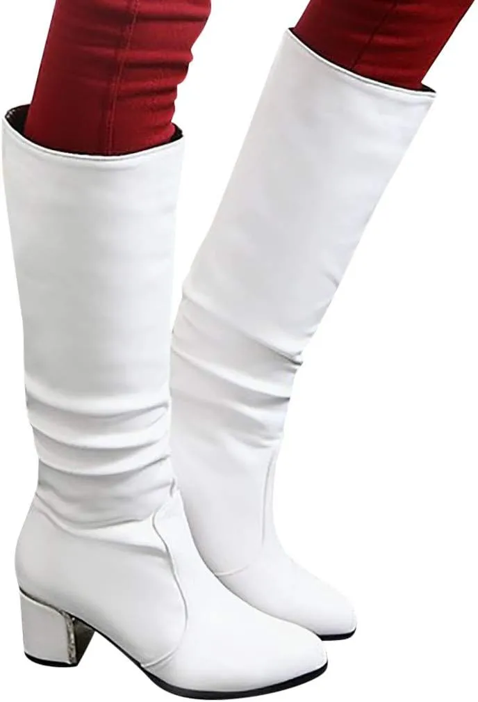 AMDBEL Winter Boots For Women 2023, Women Wide Calf Riding Boots Buckled Straps Knee High Booties Cosplays Pirate Boots