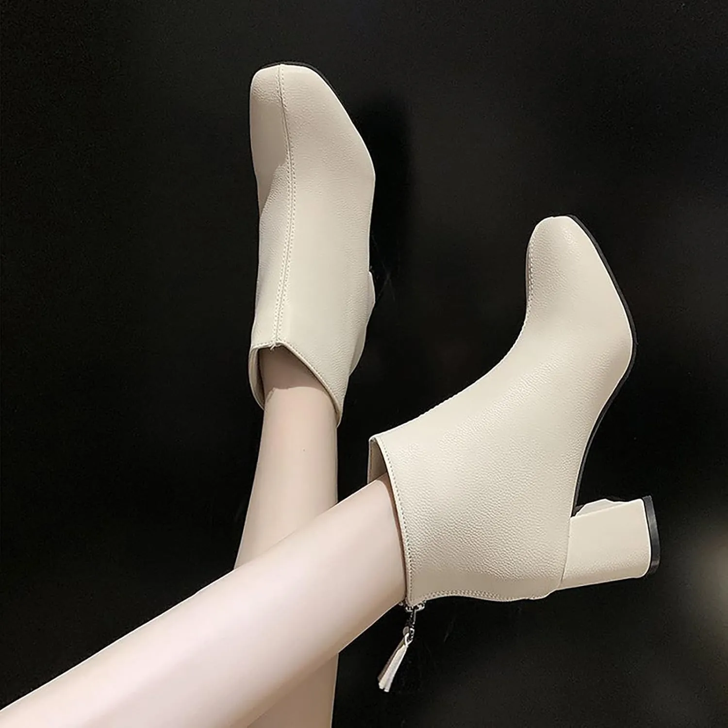 Ankle Boots for Women Cowboy Booties for Women Platform Booties Pointed Boots for Women Black Ankle Boots with Laces Boot for Sprained Ankle Left Foot
