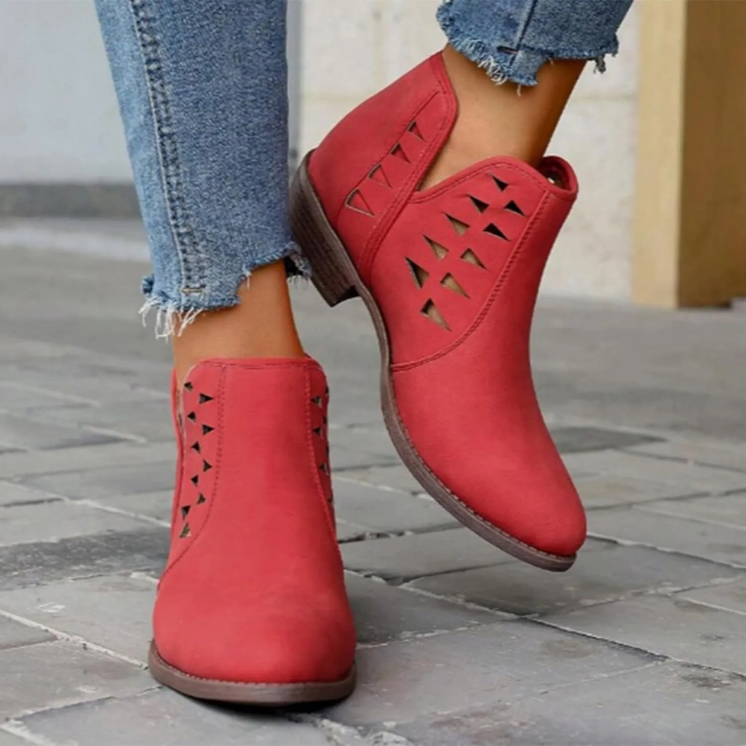 Ankle Boots for Women Fall Boots for Women 2024 Fashion Women Low Ankle Pointed Toe Ankle Ladies Shoes Leisure Dressy