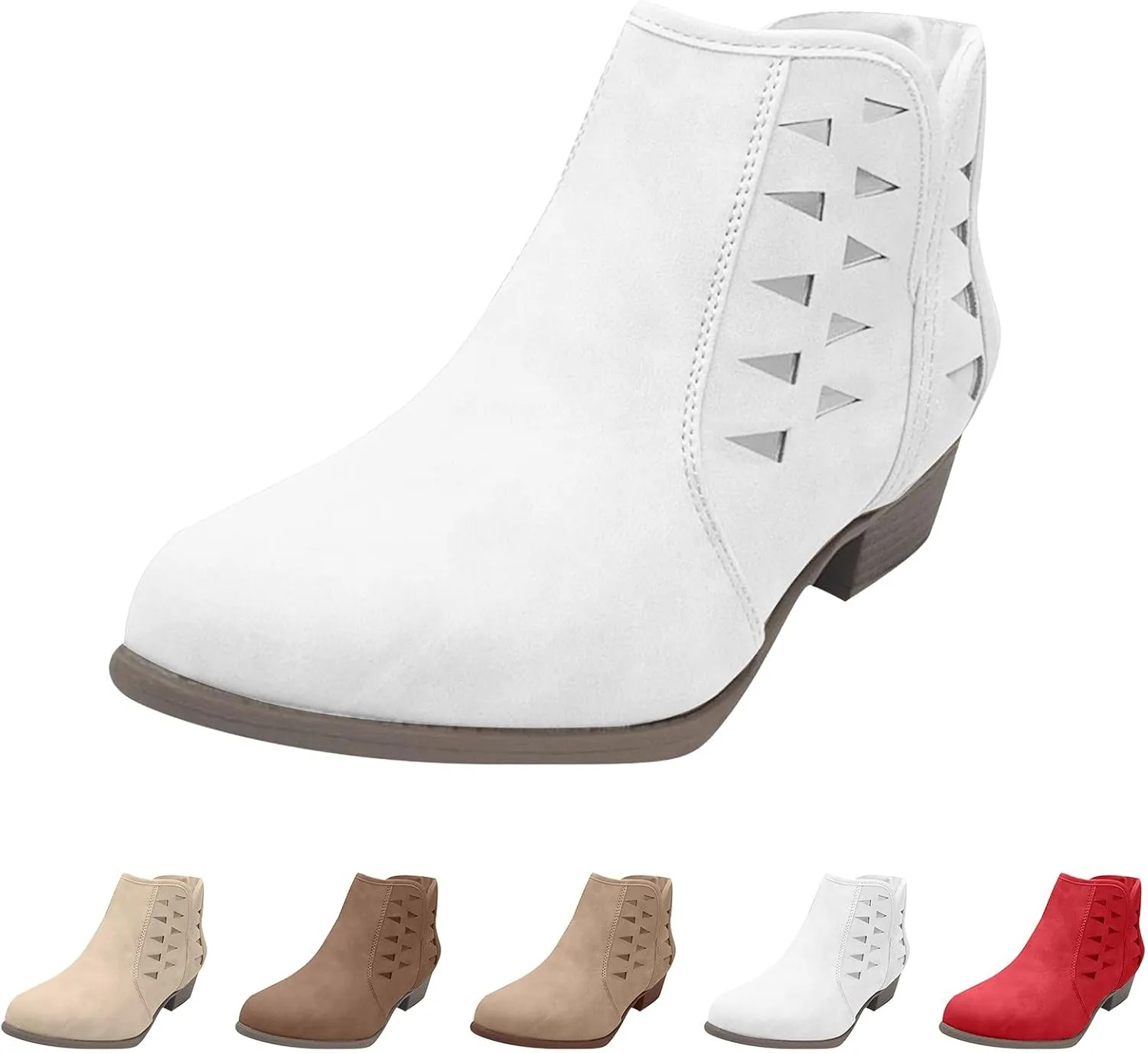 Ankle Boots for Women Fall Boots for Women 2024 Fashion Women Low Ankle Pointed Toe Ankle Ladies Shoes Leisure Dressy