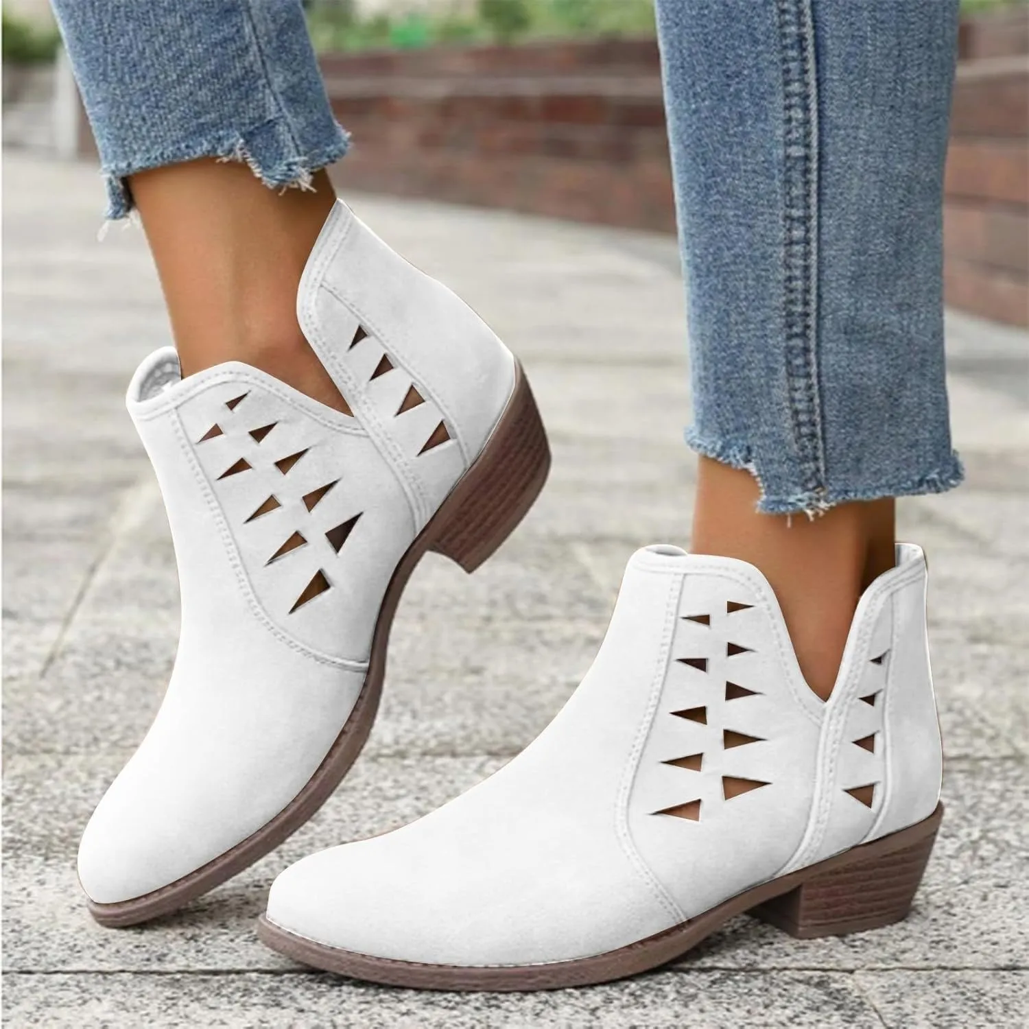 Ankle Boots for Women Fall Boots for Women 2024 Fashion Women Low Ankle Pointed Toe Ankle Ladies Shoes Leisure Dressy
