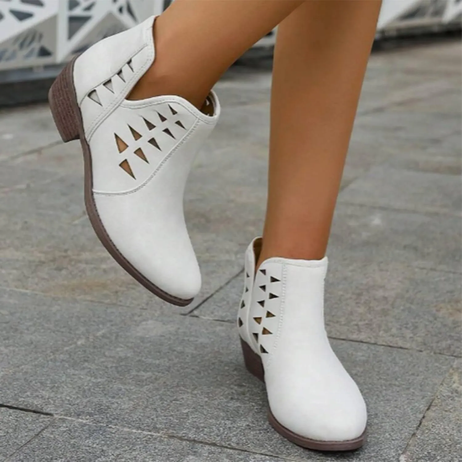 Ankle Boots for Women Fall Boots for Women 2024 Fashion Women Low Ankle Pointed Toe Ankle Ladies Shoes Leisure Dressy