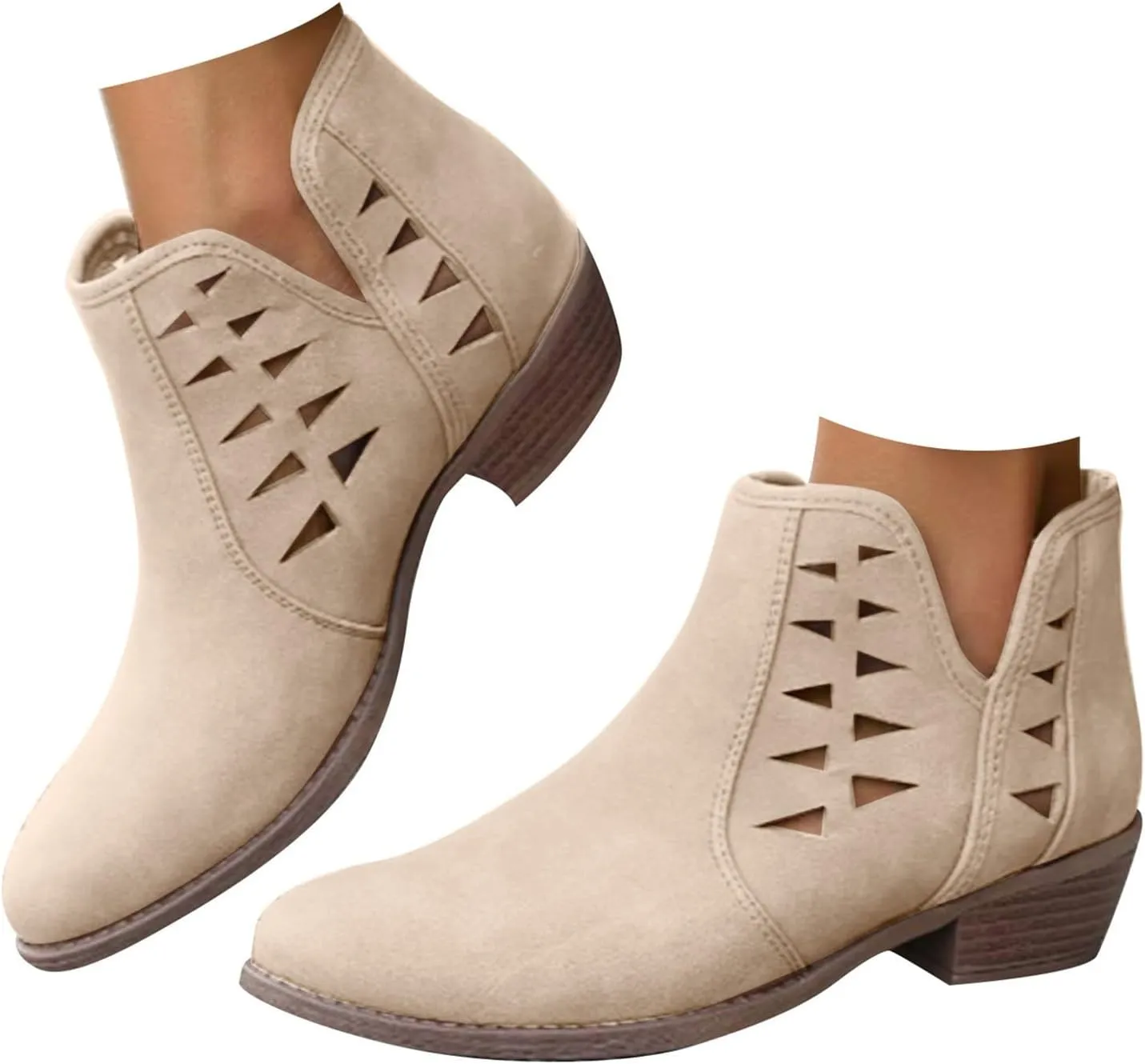 Ankle Boots for Women Fall Boots for Women 2024 Fashion Women Low Ankle Pointed Toe Ankle Ladies Shoes Leisure Dressy