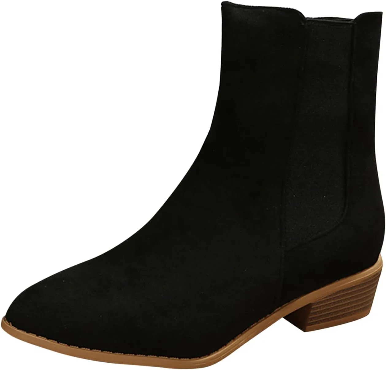 Ankle Cowboy Boots for Women Botas Mujer Heels Boots Leather Wedge Boots for Women Mens Black Round toe Ankle High Western Boots Wide Width Dress Booties for Women Plus Size
