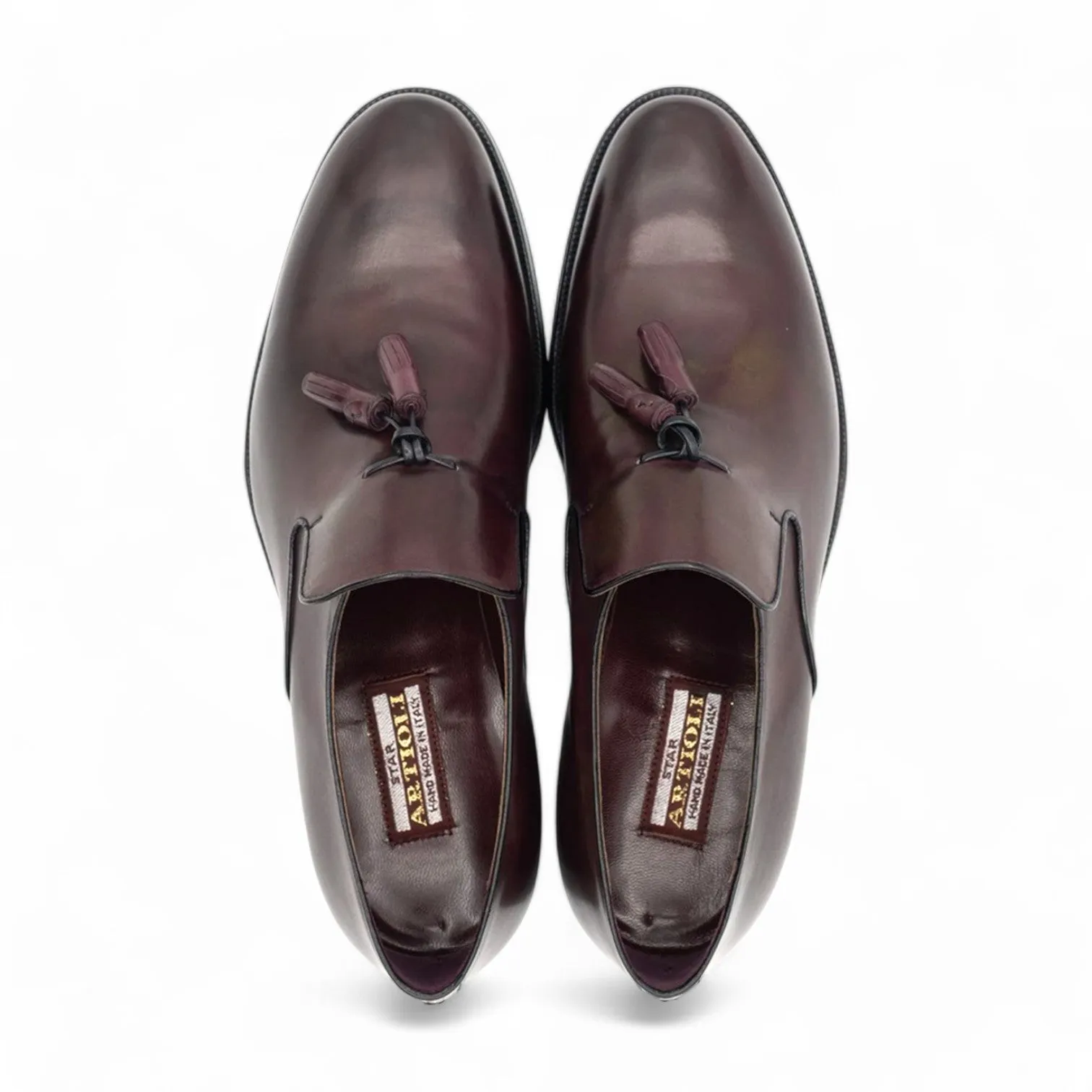 Artioli Adelmo Men's Shoes Calf-Skin Leather Classic Tassels Loafers (ART1061)