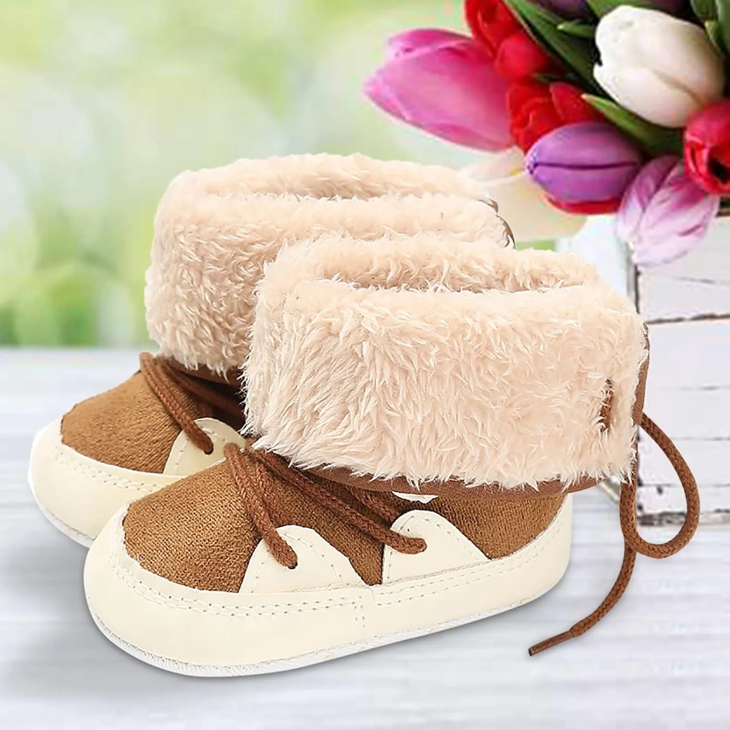 Baby Booties Newborn Girl Boy Shoes Infant Winter Warm Boots Rubber Sole Slip Prewalker Boots Toddler Girl Shoe Boots
