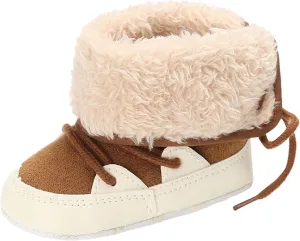 Baby Booties Newborn Girl Boy Shoes Infant Winter Warm Boots Rubber Sole Slip Prewalker Boots Toddler Girl Shoe Boots