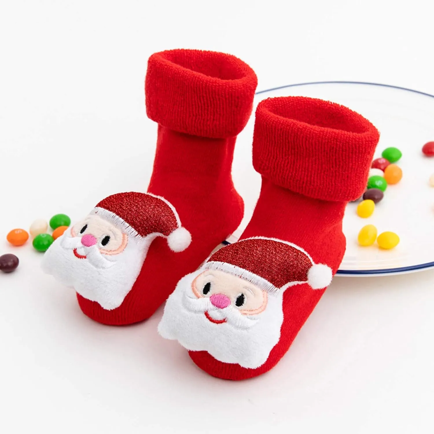 Baby Girl Shoes,Christmas Non-Slip Cartoon Socks Girls Baby Boys 3D Slippers Animal Baby Shoes Sock Shoes