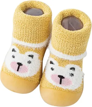 Baby Girl Shoes,Infant Boys Girls Animal Cartoon Socks Shoes Fleece WarmThe Floor Socks Non Slip Prewalker Shoes
