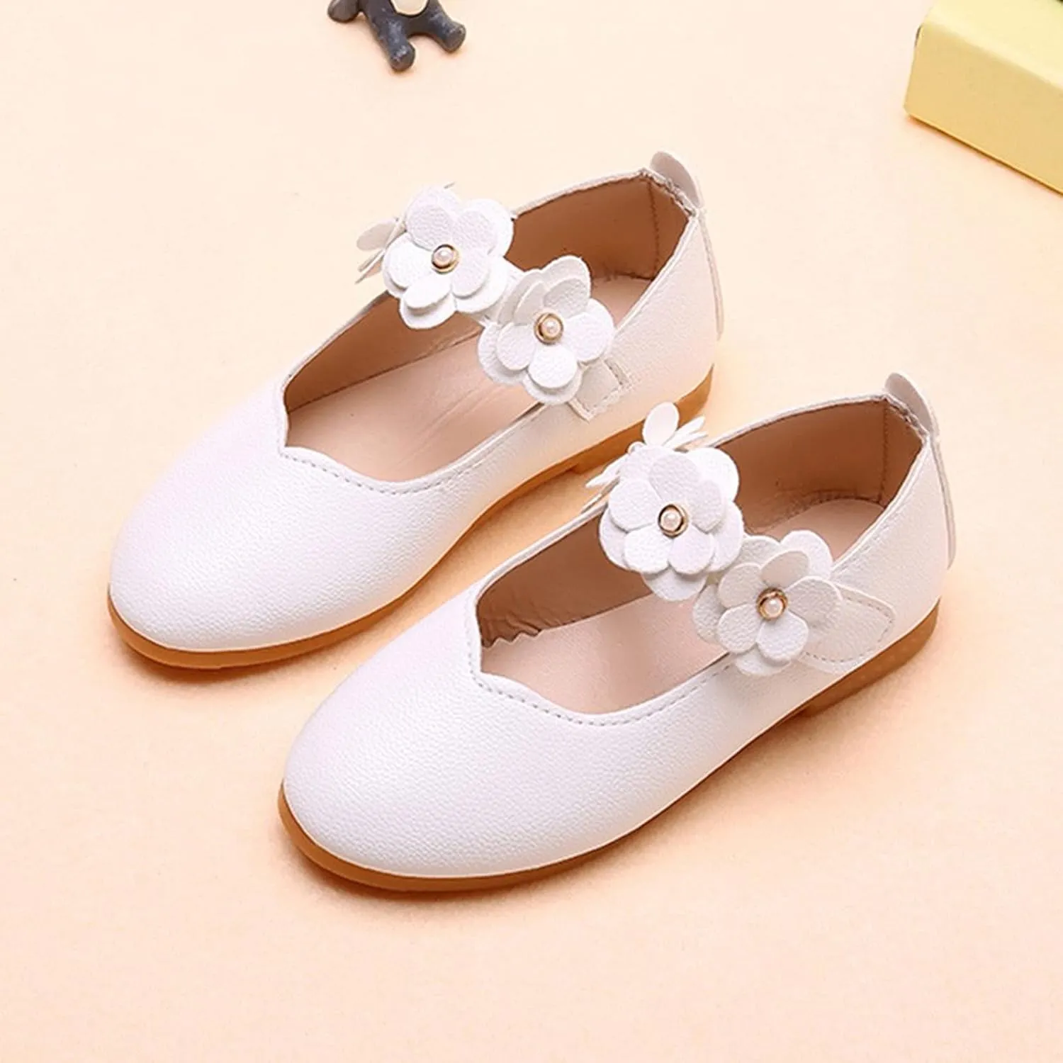 Baby-Girls and Toddler Closed Toe Mary Jane Flat Little/Big Kids Casual Flower Ballet Flat niform tyle