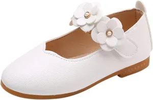 Baby-Girls and Toddler Closed Toe Mary Jane Flat Little/Big Kids Casual Flower Ballet Flat niform tyle