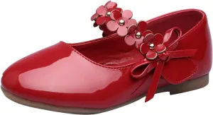 Baby Infant Girls Dress Mary Jane Dress Shoes Toddler Little/Big Kids Party Wedding Ballerina Flower Flat