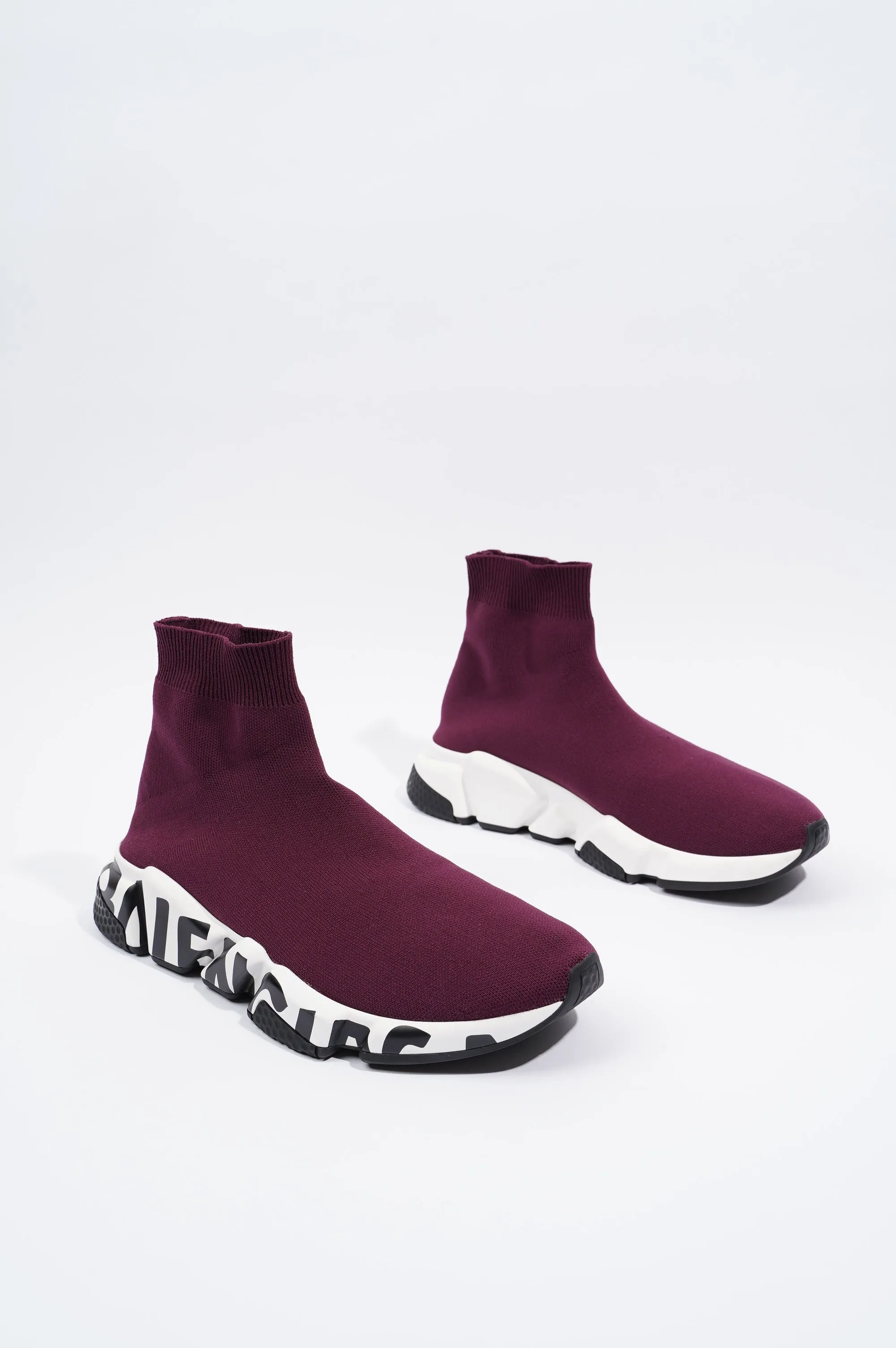 Balenciaga Mens Speed Plum / White / Black / Graffiti EU 39 / UK 5