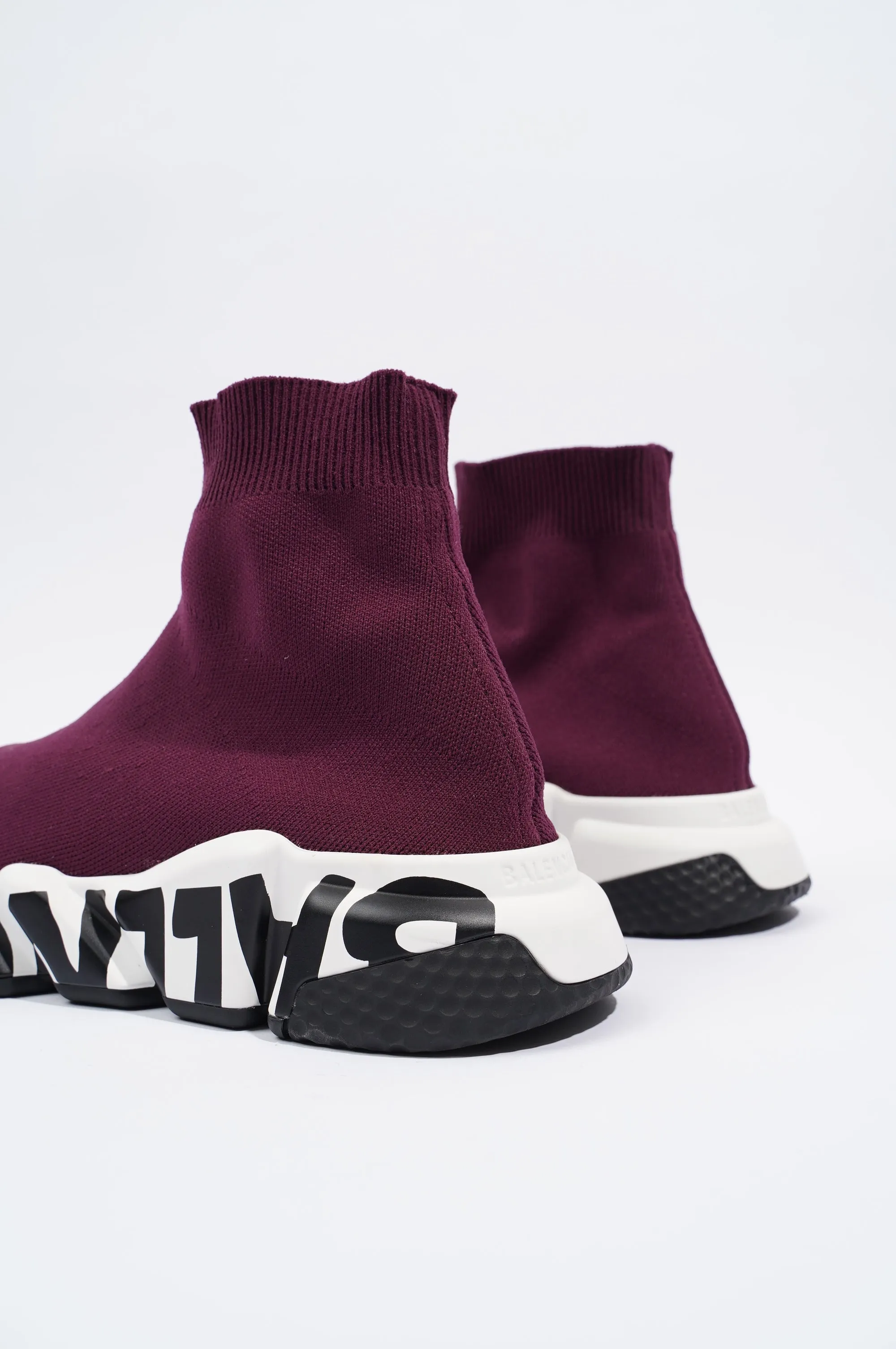Balenciaga Mens Speed Plum / White / Black / Graffiti EU 39 / UK 5