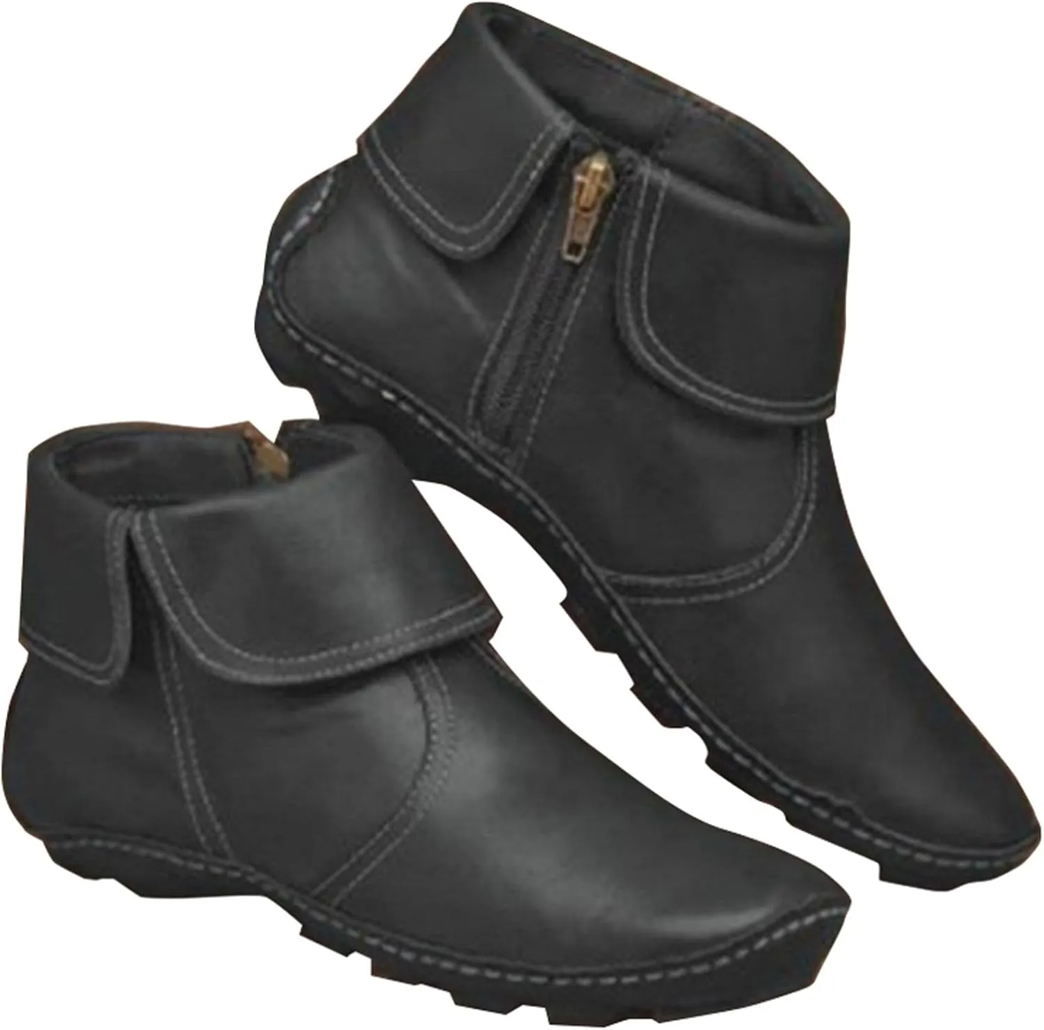 Black Booties for Women Ankle Leather Booties for Women 2024 Mens Leather Work Boots Boot for Men Fashion Round Toe Side Zipper Pointd Toe Suede