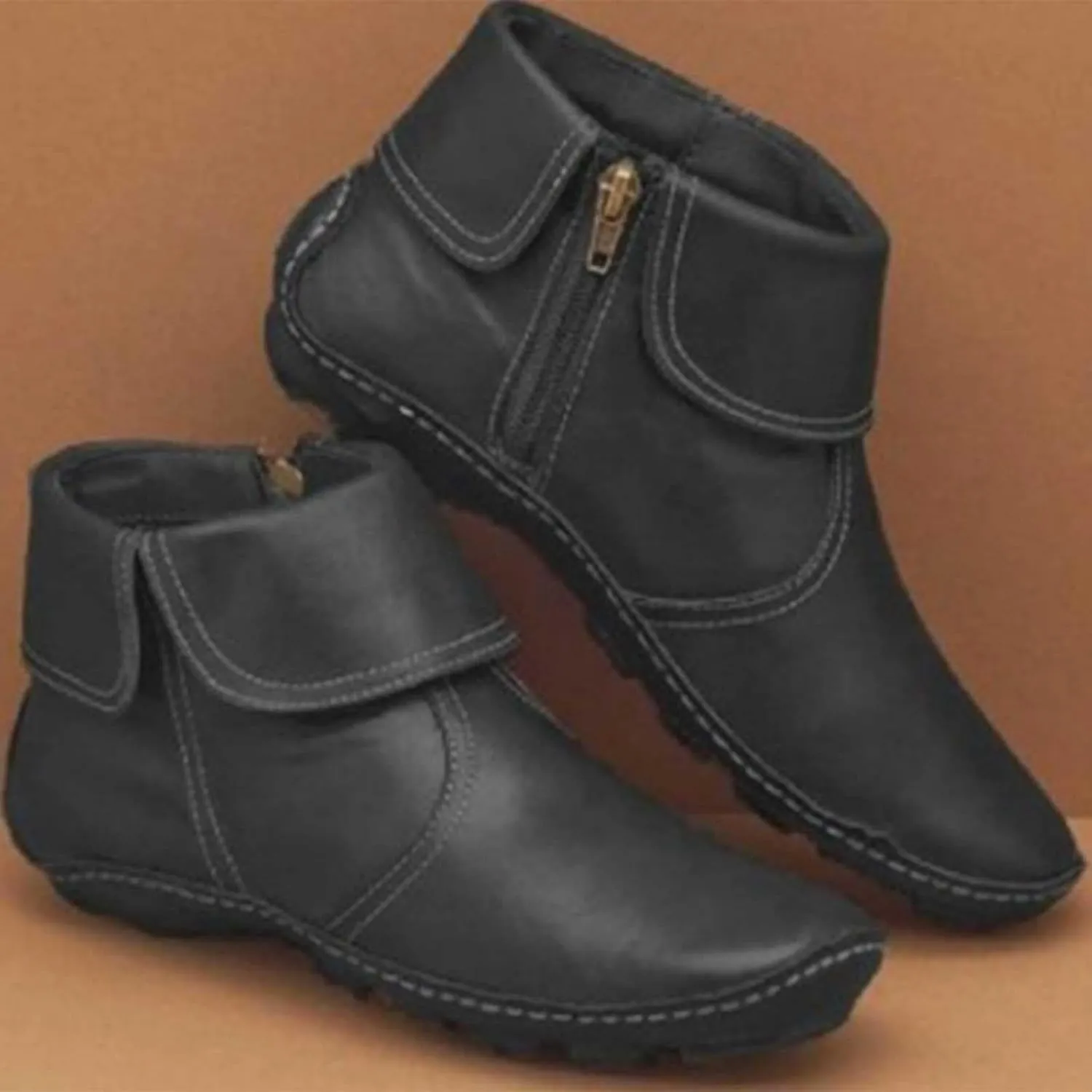 Black Booties for Women Ankle Leather Booties for Women 2024 Mens Leather Work Boots Boot for Men Fashion Round Toe Side Zipper Pointd Toe Suede