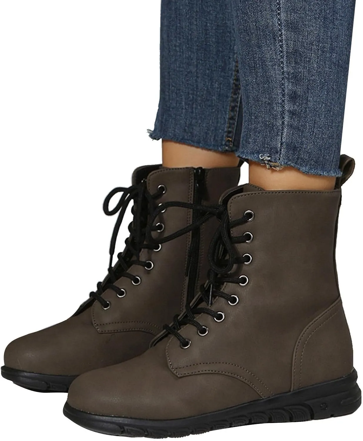 Black Booties Red Ankle Boots for Women Boots Woman Womens Black Winter Boots Combat Boots Womens Black Ankle Booties Military Lace Up Leather Sprained Ankle Boot for Women Small