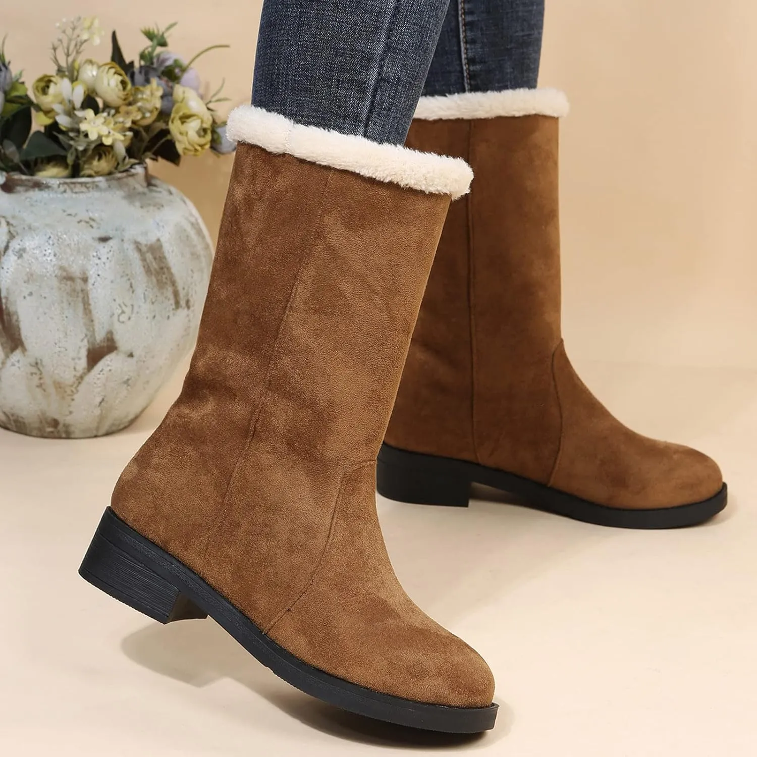 Black Snow Boots for Women Waterproof Women's Composite Toe Waterproof Work Boots Woman Winter Boots Wide Outdoor Boots Women 9.5 Womens Winter Ankle Boot