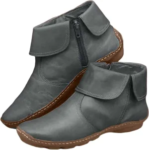 Boots Women Fall Boots for Women Womens Leather Booties Botas De Piel Para Mujer Elegantes Ankle Cowboy Boots for Women Wide Width Women's Shoes Size 11 Wide Width