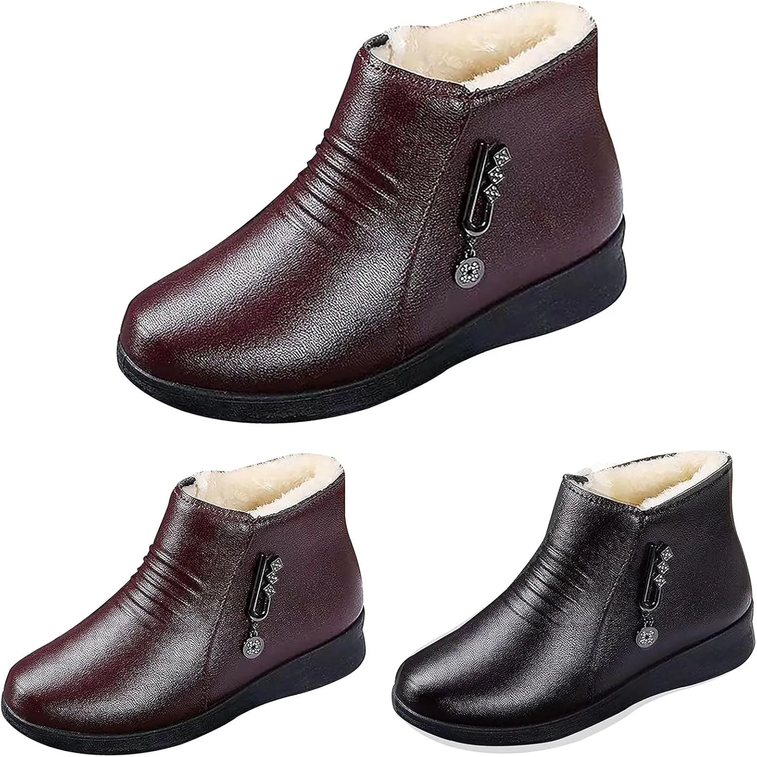 Botines De Mujer Casual Boots for Women Denim Boots Low Heel Dress Boots for Women Ankle Boots for Women with Heel Leather Women's Wide Width Flat Booties