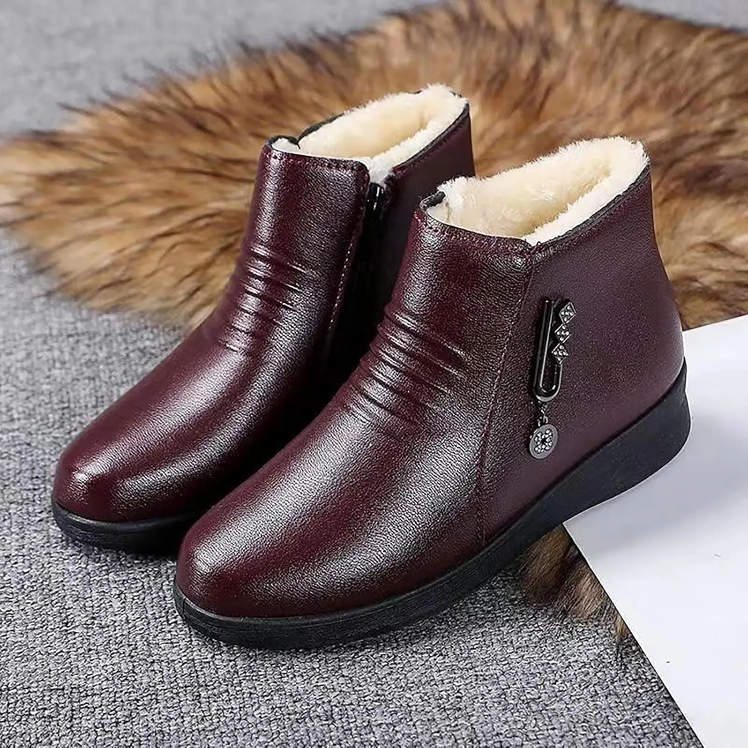 Botines De Mujer Casual Boots for Women Denim Boots Low Heel Dress Boots for Women Ankle Boots for Women with Heel Leather Women's Wide Width Flat Booties
