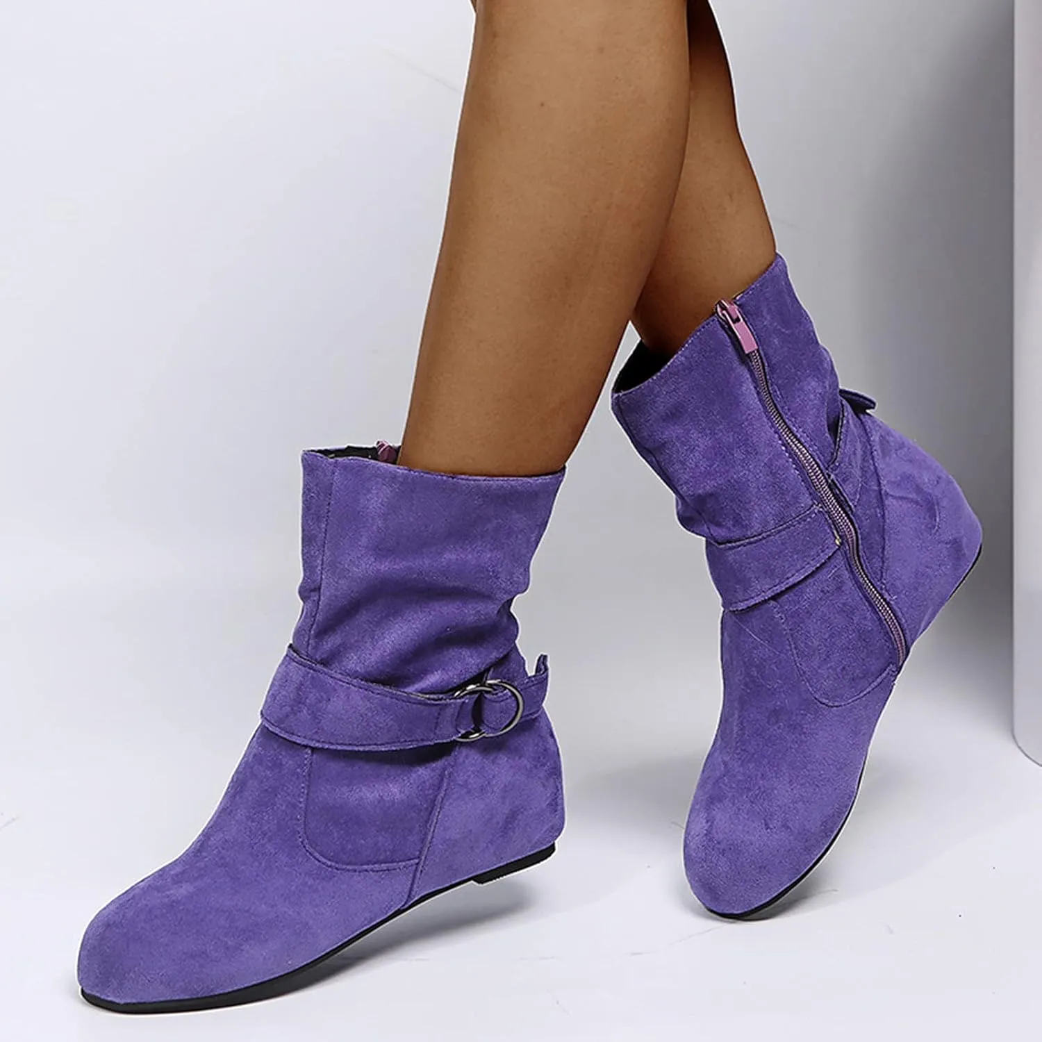 Botines De Mujer Flat Boots Women's Black Ankle Boots Wide Width Dress Boots for Women Black Ankle Boots for Women with Arch Support White Ankle Boots for Women Low Heel