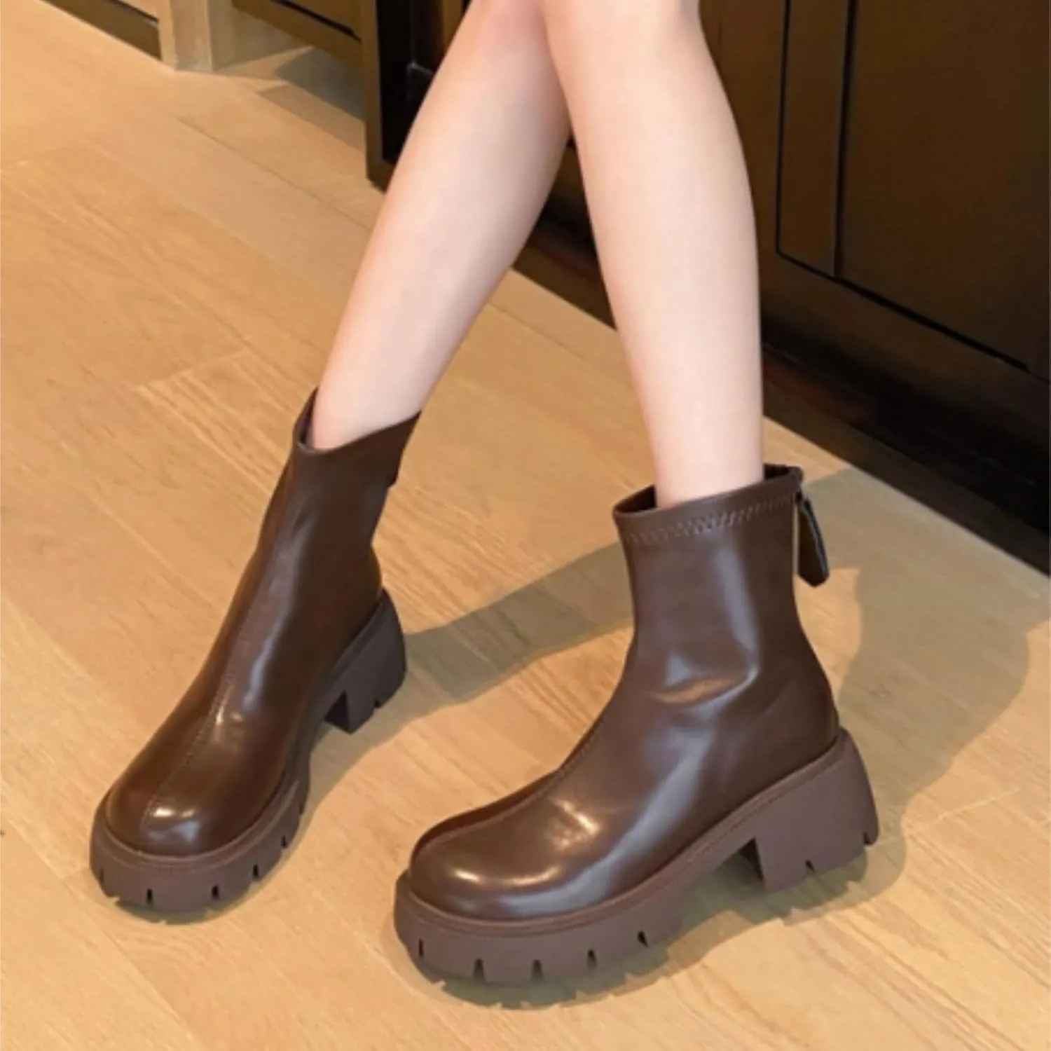 Botines Para Mujer Ankle Boots with Heel White Boots Ankle Half Boots for Women Low Heel Black Ankle Boots for Women No Heel White Ankle Boots for Women Fall