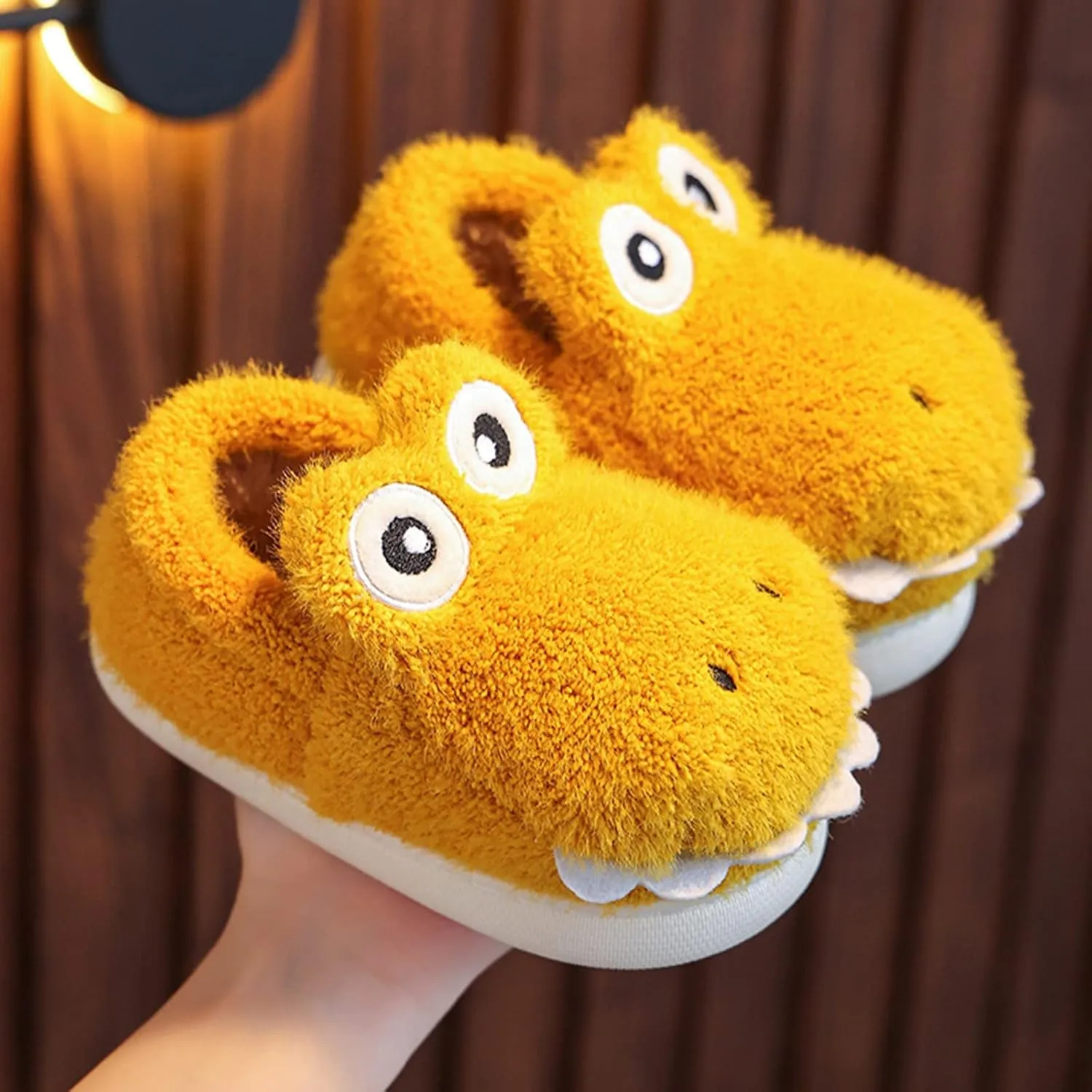 Boys Girls Dinosaur Slippers Kids Cute House Shoes for Toddler Plush Warm Non-Slip Indoor bedroom Winter Shoes
