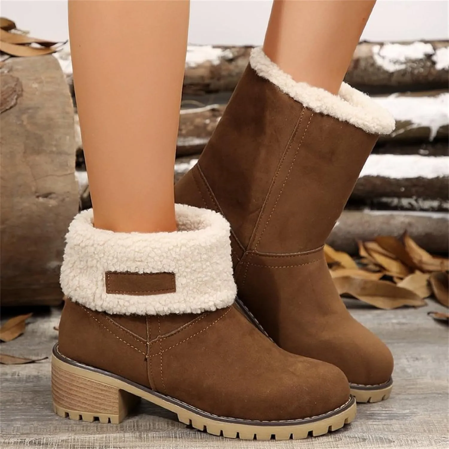 Brown Booties for Women Womens Fall Boots 2024 High Heeled Boots Wide Width Cowboy Boots for Women Black Square toe Ankle Boots for Women Low Heel Small Walking Boot for Sprained Ankle