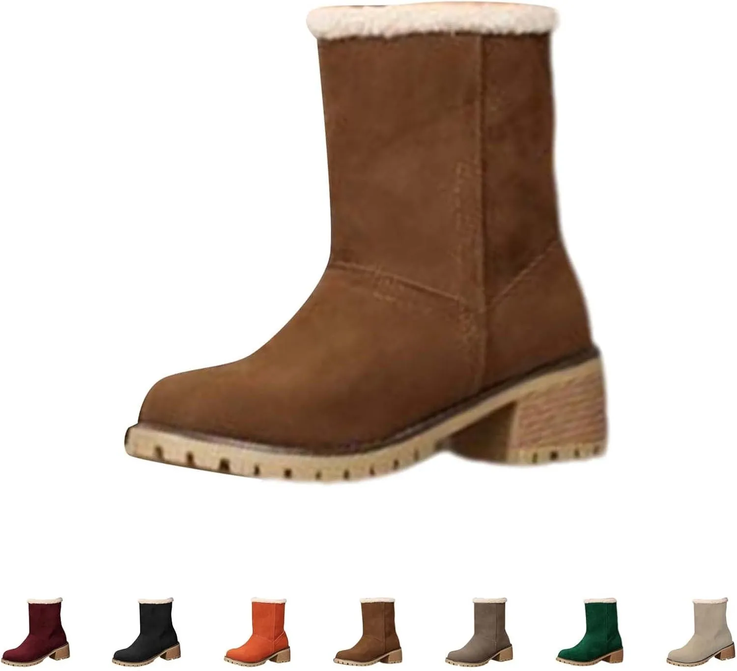 Brown Booties for Women Womens Fall Boots 2024 High Heeled Boots Wide Width Cowboy Boots for Women Black Square toe Ankle Boots for Women Low Heel Small Walking Boot for Sprained Ankle