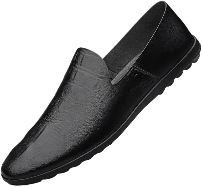 Business Cowhide Men's Shoes Summer Breathable Genuine Leather Moccasins Korean Soft Leather Loafers