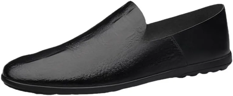 Business Cowhide Men's Shoes Summer Breathable Genuine Leather Moccasins Korean Soft Leather Loafers