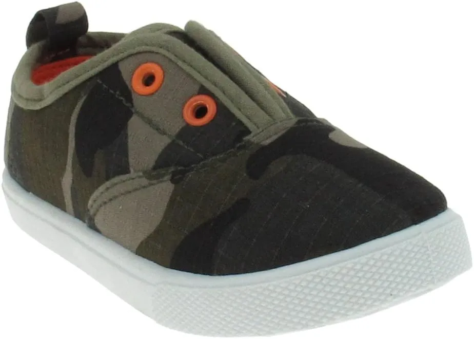 Capelli New York Toddler Boy's Camo Printed Ripstop Fabric Slip-On Shoe