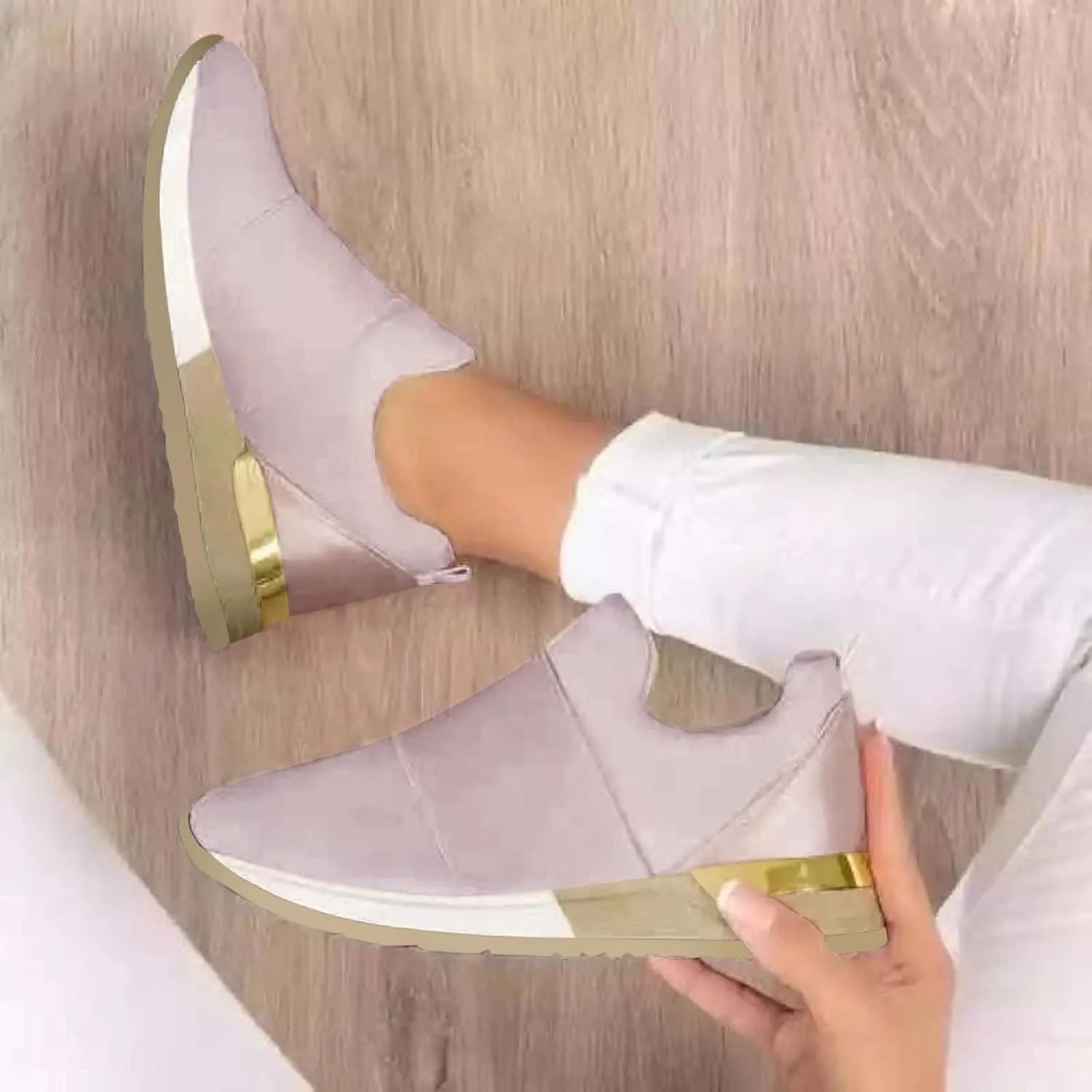 Casual Sneakers for Women Platform Zapatos Antideslizantes Para Mujer De Cocina Women Slip On Shoes Wide Gym Shoes for Women Workout Size 12 Zapatos Deportivos Para Gym De Mujer