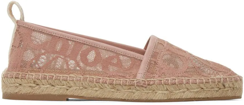 ChloÃ© Pink Lace Woody Espadrilles