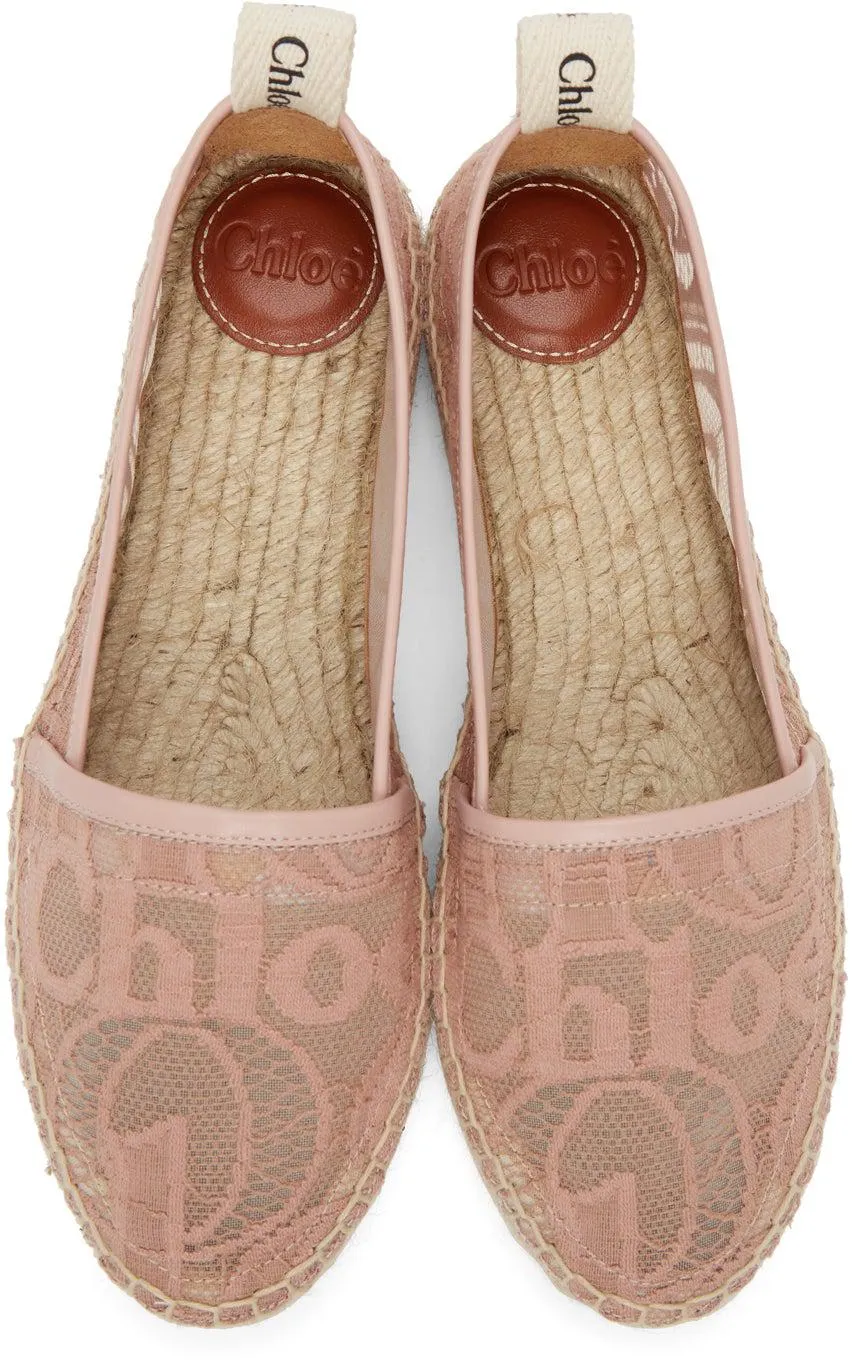 ChloÃ© Pink Lace Woody Espadrilles