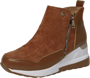 Cowboy Boots for Women High Heel Peep Toe Ankle Booties Leather Boots Wedges Short Booties Single Shoes 52