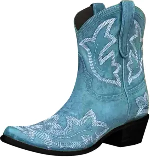 Cowboy Boots for Women Wide Calf Boots for Women Ankle Booties Vintage Cowboy Leather Non-Slip Low Heel Rider Boots