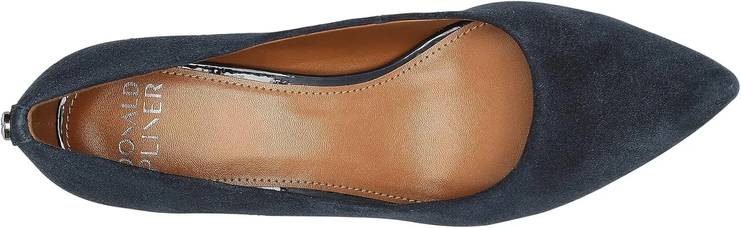 Donald Pliner Women's Stephani High Crepe Fabric ?C 2?? Block, Chunky Heels Dress Shoes, Classic Pump