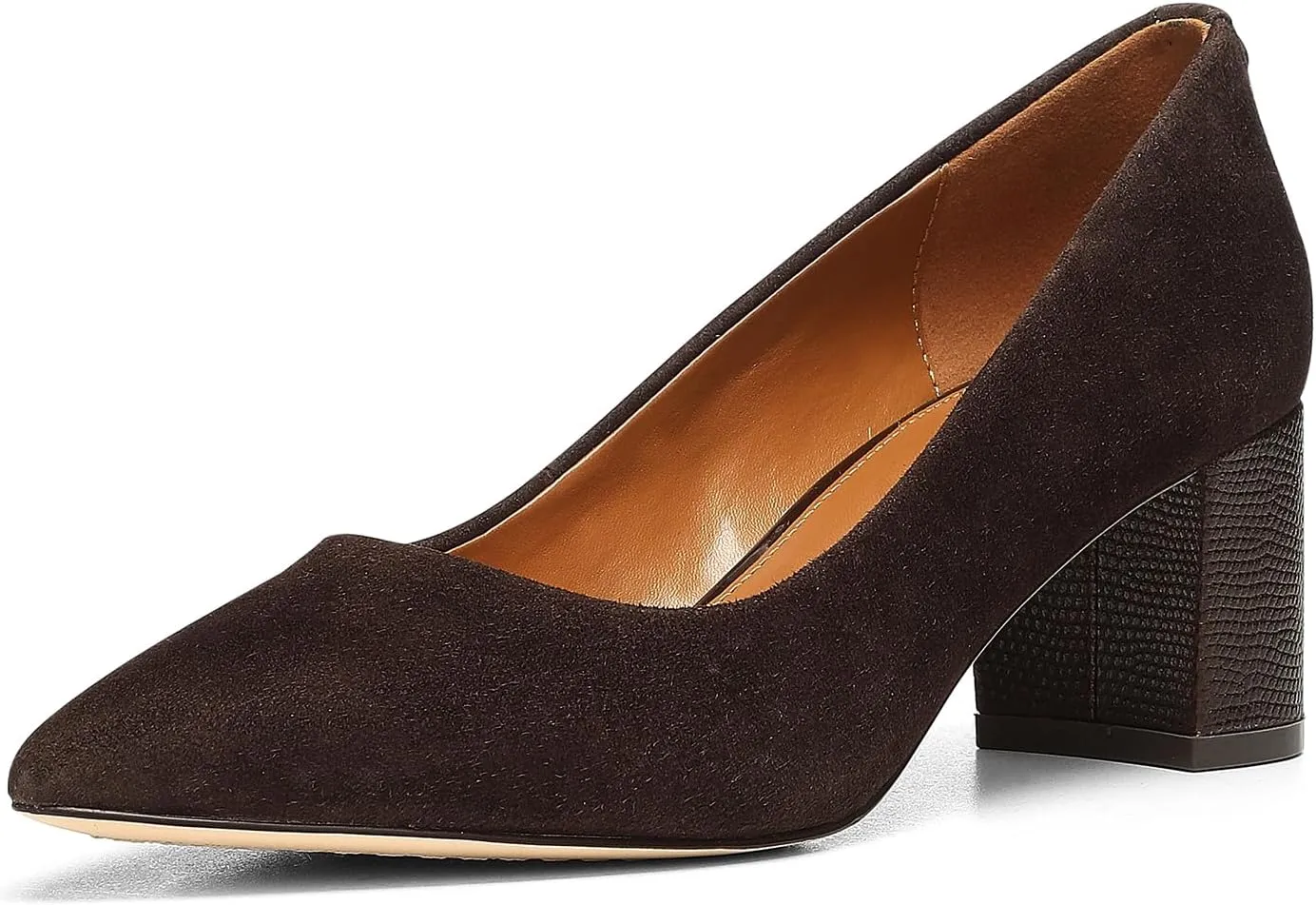 Donald Pliner Women's Stephani High Crepe Fabric ?C 2?? Block, Chunky Heels Dress Shoes, Classic Pump