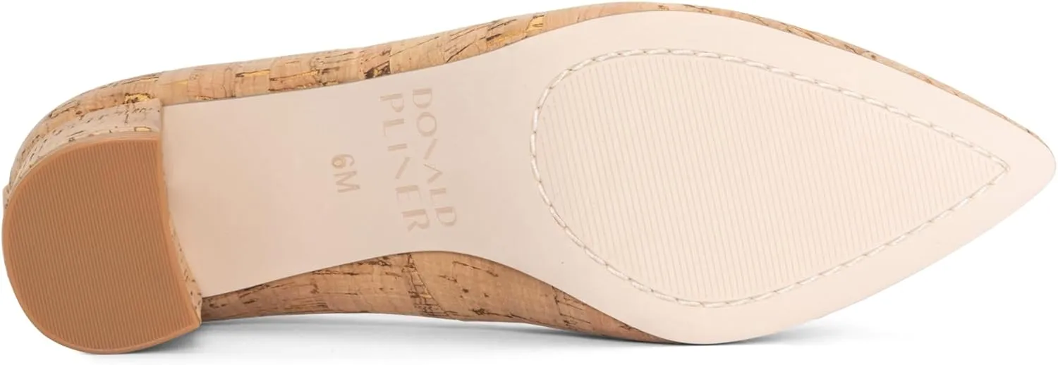 Donald Pliner Women's Stephani High Crepe Fabric ?C 2?? Block, Chunky Heels Dress Shoes, Classic Pump