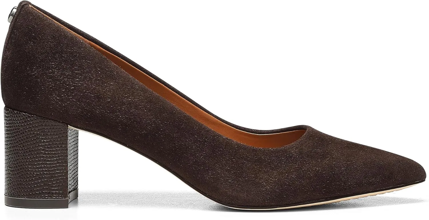 Donald Pliner Women's Stephani High Crepe Fabric ?C 2?? Block, Chunky Heels Dress Shoes, Classic Pump