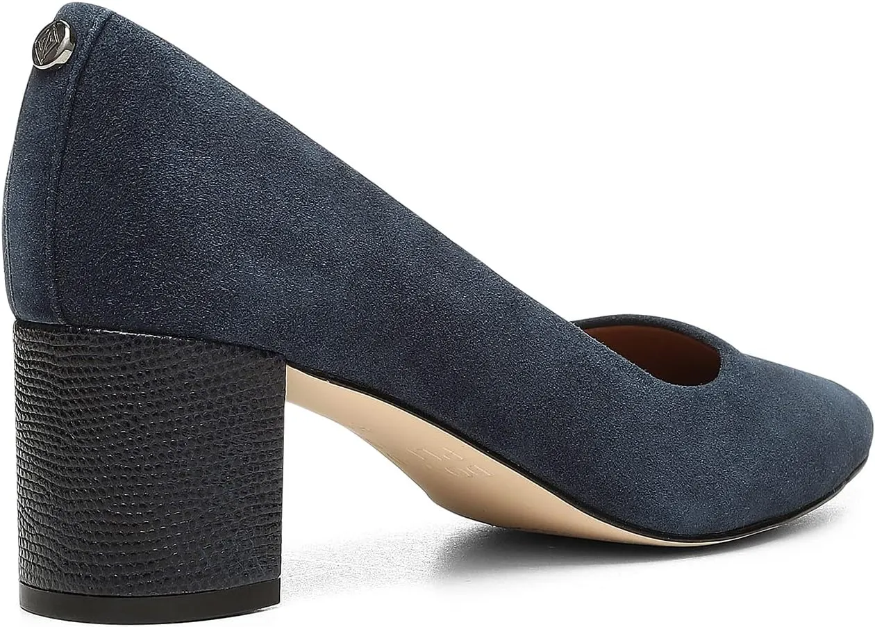 Donald Pliner Women's Stephani High Crepe Fabric ?C 2?? Block, Chunky Heels Dress Shoes, Classic Pump