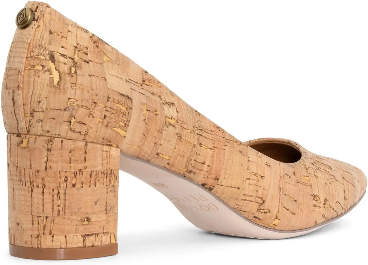Donald Pliner Women's Stephani High Crepe Fabric ?C 2?? Block, Chunky Heels Dress Shoes, Classic Pump