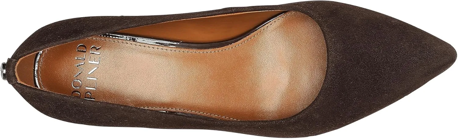 Donald Pliner Women's Stephani High Crepe Fabric ?C 2?? Block, Chunky Heels Dress Shoes, Classic Pump