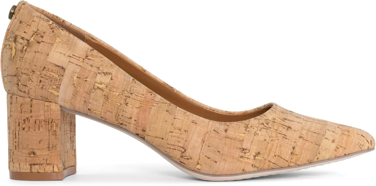 Donald Pliner Women's Stephani High Crepe Fabric ?C 2?? Block, Chunky Heels Dress Shoes, Classic Pump