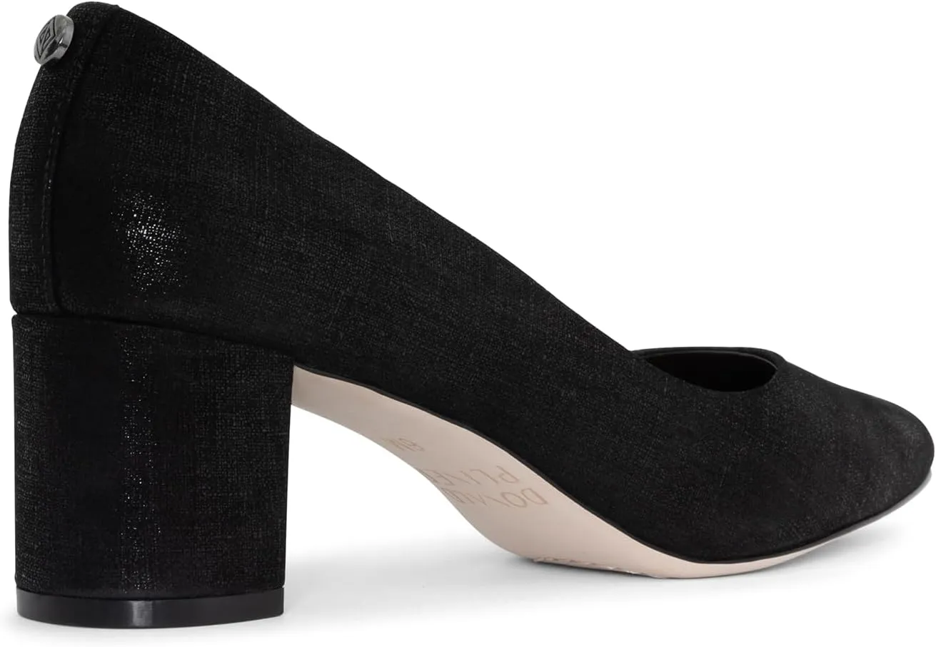 Donald Pliner Women's Stephani High Crepe Fabric ?C 2?? Block, Chunky Heels Dress Shoes, Classic Pump