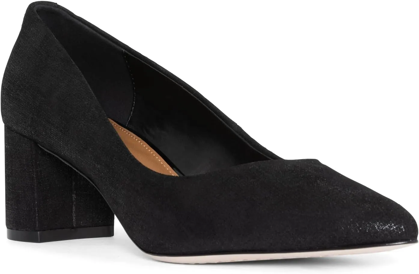 Donald Pliner Women's Stephani High Crepe Fabric ?C 2?? Block, Chunky Heels Dress Shoes, Classic Pump