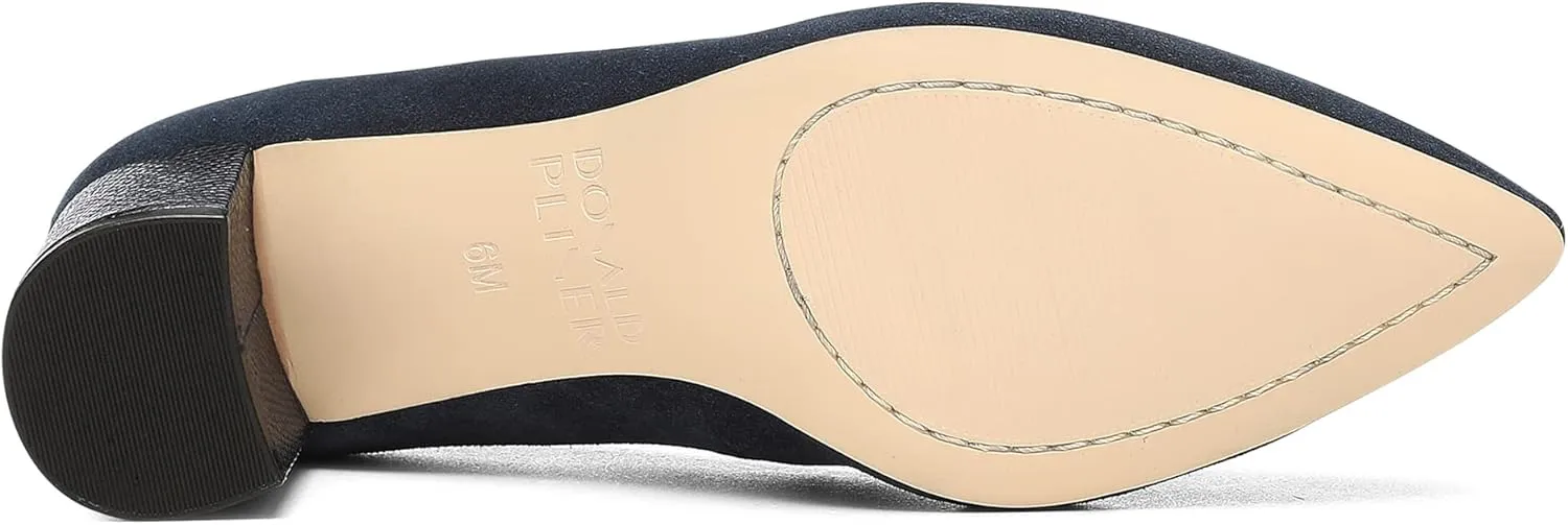 Donald Pliner Women's Stephani High Crepe Fabric ?C 2?? Block, Chunky Heels Dress Shoes, Classic Pump