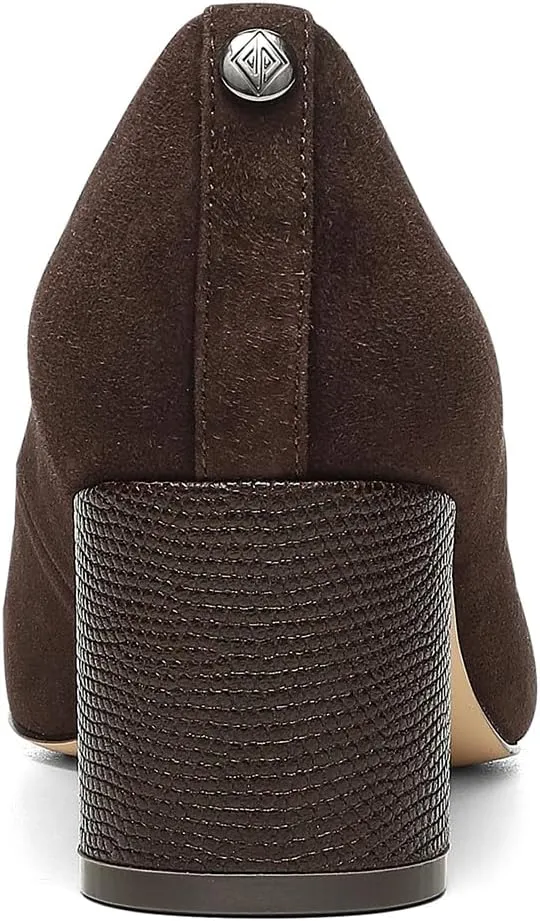 Donald Pliner Women's Stephani High Crepe Fabric ?C 2?? Block, Chunky Heels Dress Shoes, Classic Pump